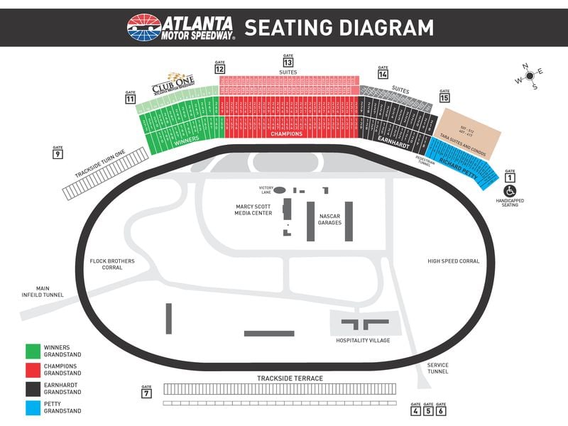 Seating Chart  NASCAR  Atlanta Motor Speedway