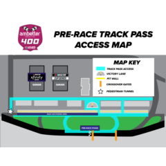 2024 Ambetter Health Pre-Race Track Pass Access Map