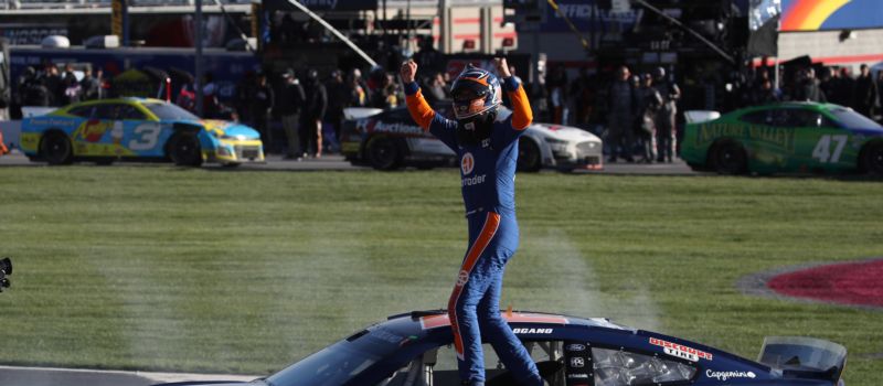 Logano celebrates AH400 victory