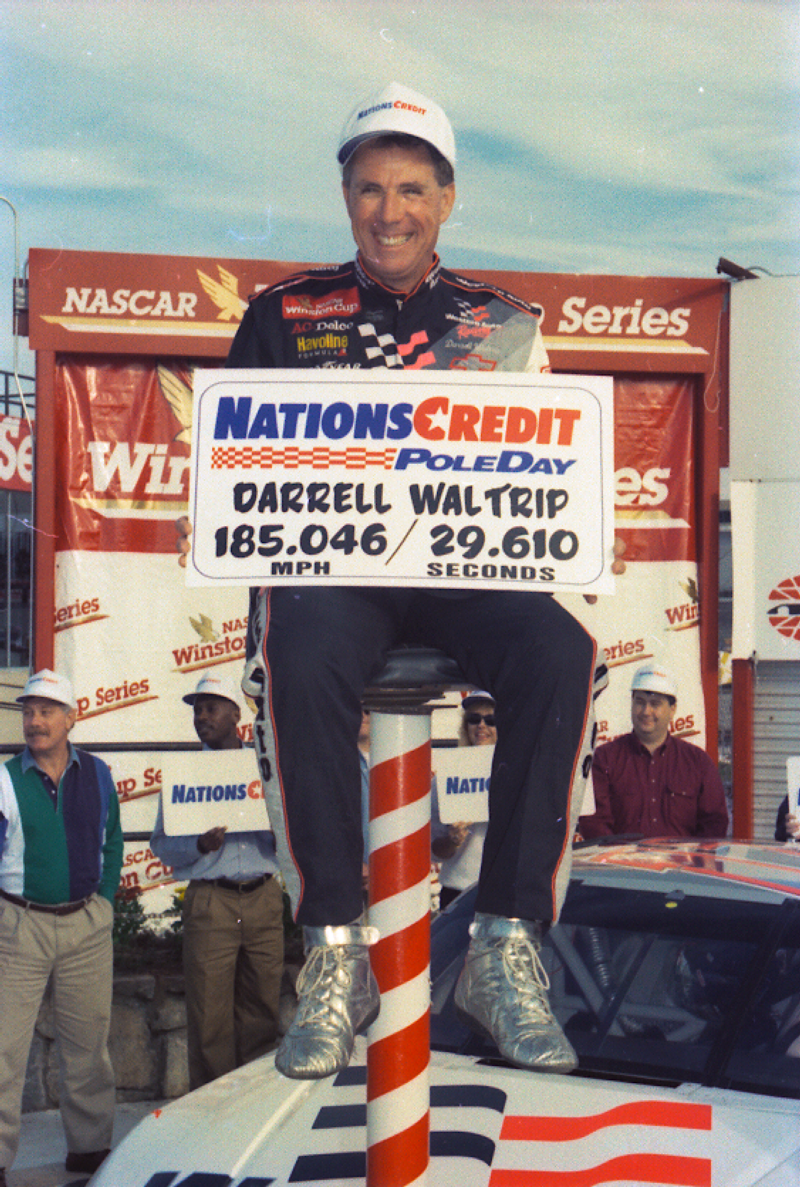 Darrell Waltrip sits atop the pole in 1995.