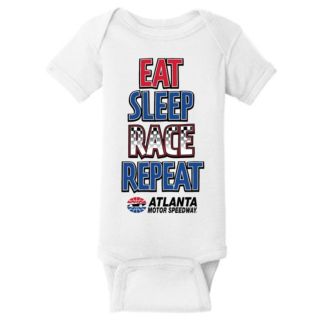 AMS EAT SLEEP RACE ONESIE White