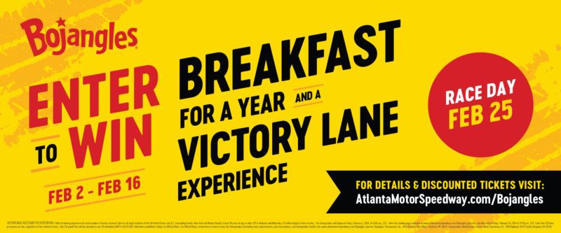 Enter to Win a Victory Lane Experience and Bojangles Breakfast for a Year! Header Image